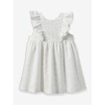 Robe brod�e sarah fille - cort�ge plume - �cru