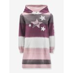 Robe � capuche avec �toiles fille happy girls rose nude