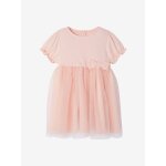 Robe c�r�monie b�b� tulle glitter rose p�le