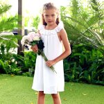 Robe crmonie bohme aurore blanc