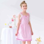 Robe c�r�monie boh�me avec fine dentelle lili rose bonbon rose fuchsia