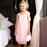 Robe cérémonie col fleuri alizee rose jaune floral Robe cérémonie col fleuri alizee rose jaune floral
