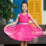 Robe c�r�monie hepburn rose fuchsia