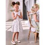 Robe de cérémonie imprimée fleurs fille blanc Robe de cérémonie imprimée fleurs fille blanc