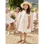 Robe cérémonie en tulle brodé fleurs fille vanille Robe cérémonie en tulle brodé fleurs fille vanille
