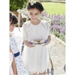Robe crmonie en tulle  paillettes fille manches papillon cru