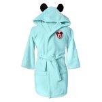 Robe de chambre brode  capuche, disney home mickey classic bleu ciel