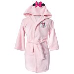 Robe de chambre brod�e � capuche, disney minnie love rose