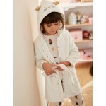 Robe de chambre chat personnalisable fille en maille peluche ivoire Robe de chambre chat personnalisable fille en maille peluche ivoire
