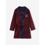 Robe de chambre en maille polaire blason garçon bordeaux Robe de chambre en maille polaire blason garçon bordeaux