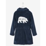Robe de chambre en maille polaire garon bleu fonce