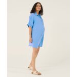 Robe chemise courte oversize d'allaitement bertille bleu