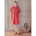 Robe - chemise gaze de coton brod grossesse et allaitement tomette