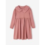 Robe col fantaisie en maille tricot fille blush