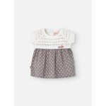 Robe combine avec jupe imprime blanc
