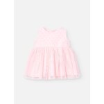 Robe combine sans manches rose