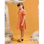 Robe en coton avec broderie anglaise orange