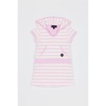 Robe en coton �pais balancelle b�b� milk / mauve rose