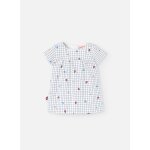 Robe en coton avec imprim carreaux blanc