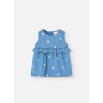 Robe en coton avec imprim fantaisie bleu
