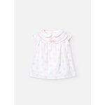 Robe en coton avec imprimé pois blanc Robe en coton avec imprimé pois blanc
