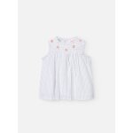 Robe en coton avec imprim rayures gris