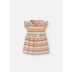 Robe en coton avec imprim rayures multicolore