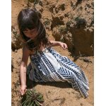 Robe en coton motif ethnique bleu fonc