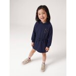 Robe courte � capuche fille marine