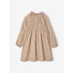 Robe courte fille manches longues cannelle