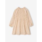 Robe courte fille manches longues �cru