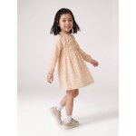Robe courte fille manches longues �cru