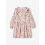 Robe courte fille manches longues vanille