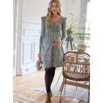 Robe courte en maille grossesse et allaitement vert sapin