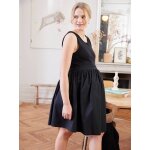 Robe courte sans manches bi - matire de grossesse noir