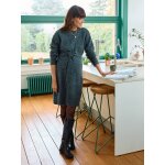 Robe courte en tricot avec laine grossesse anthracite