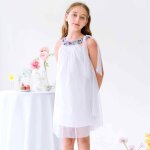 Robe demoiselle d'honneur � col liberty alizee blanc violet fleuri