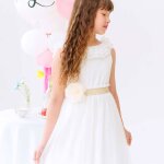 Robe demoiselle d'honneur longue �l�onaure blanc ivoire