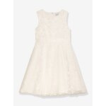 Robe en dentelle festive avec tulle fille danamade �cru