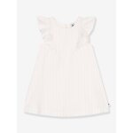 Robe enfant en coton manches courtes blanc