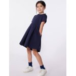 Robe enfant en coton manches courtes marine