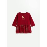 Robe enfant en molleton et tulle grace bordeaux