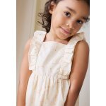 Robe enfant en popeline po�sie d'�t� vanille