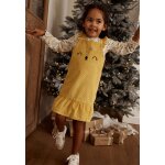 Robe enfant en velours c�tel� adele jaune