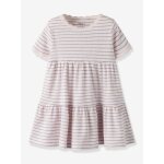 Robe � �tages fille manches courtes name it rose p�le