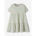 Robe � �tages fille manches courtes name it rose pastel