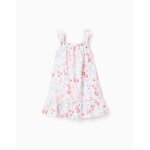 Robe �vas�e sans manches en coton avec motif plage blanc