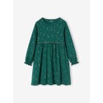 Robe de fête motifs étoiles irisés fille vert Robe de fête motifs étoiles irisés fille vert