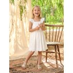 Robe fille broderie anglaise coton blanc