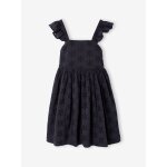 Robe fille broderie anglaise gris ardoise